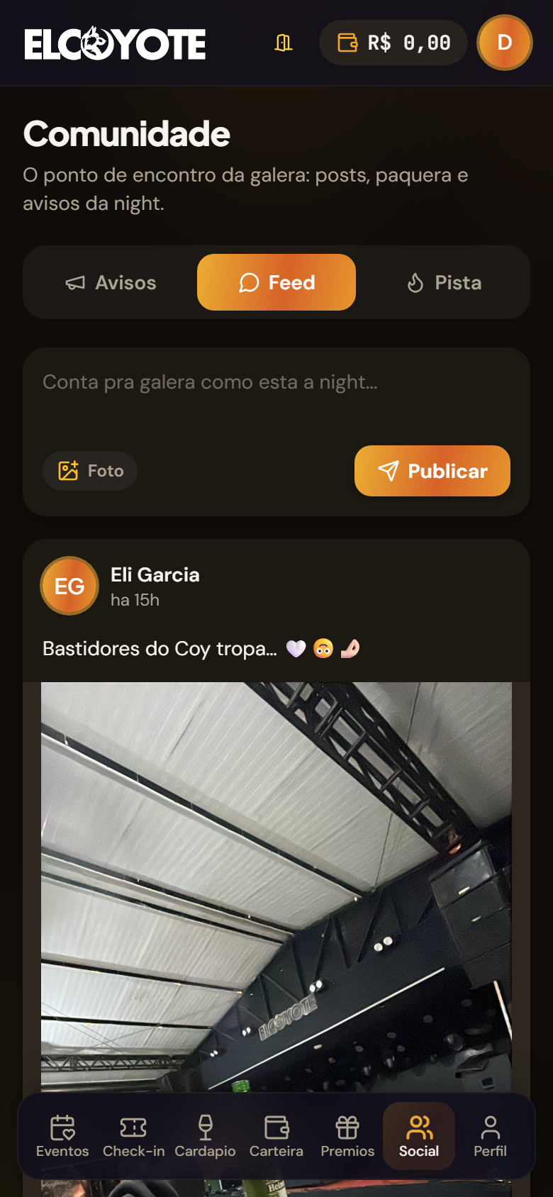 Feed da comunidade